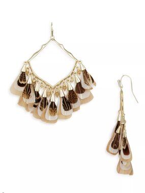 Kendra Scott Raven Feathered Drop Earrings *retired*